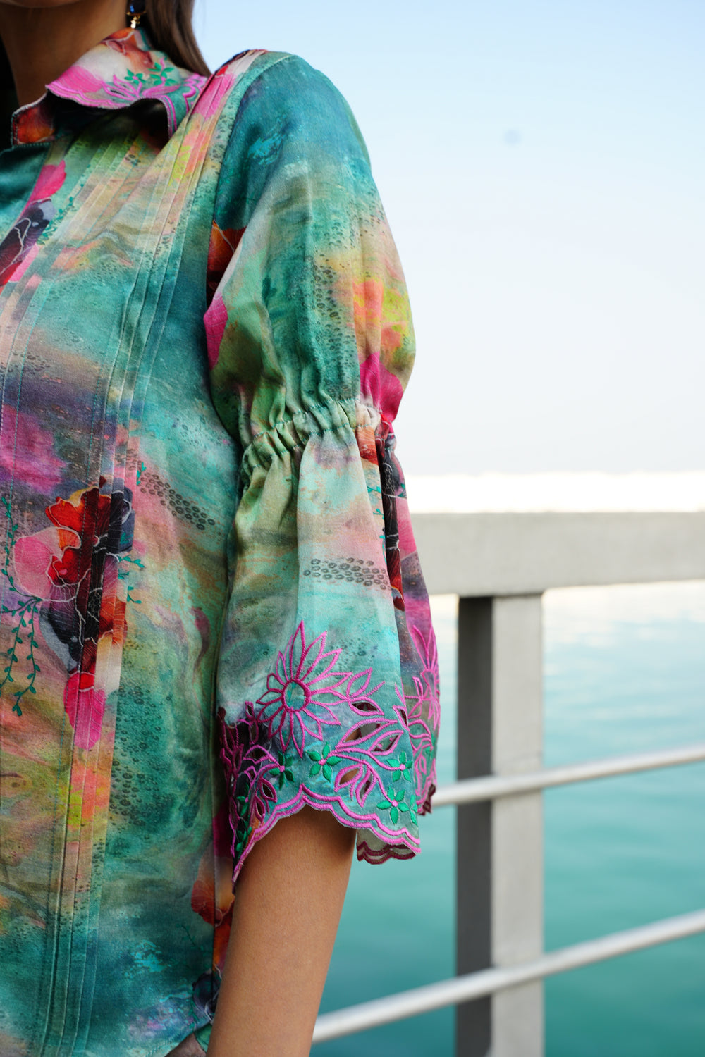 ULA Cutwork Shirt And Shorts
