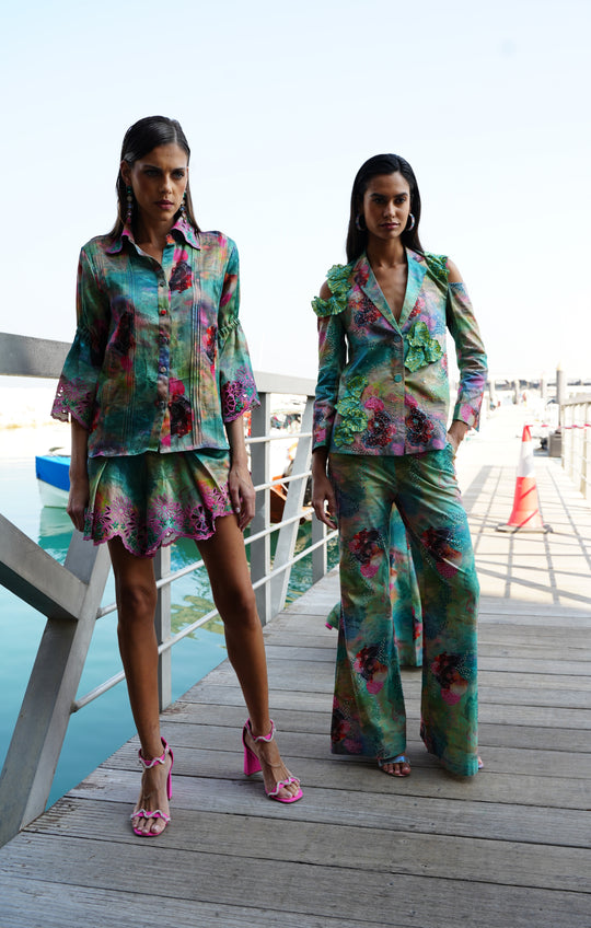 ULA Cutwork Shirt And Shorts