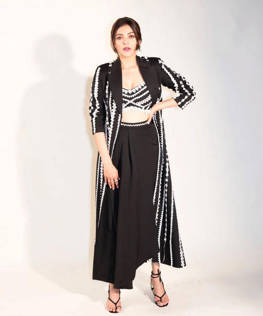 JASHNA Jacket With Drape Skirt