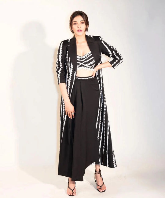 JASHNA Jacket With Drape Skirt
