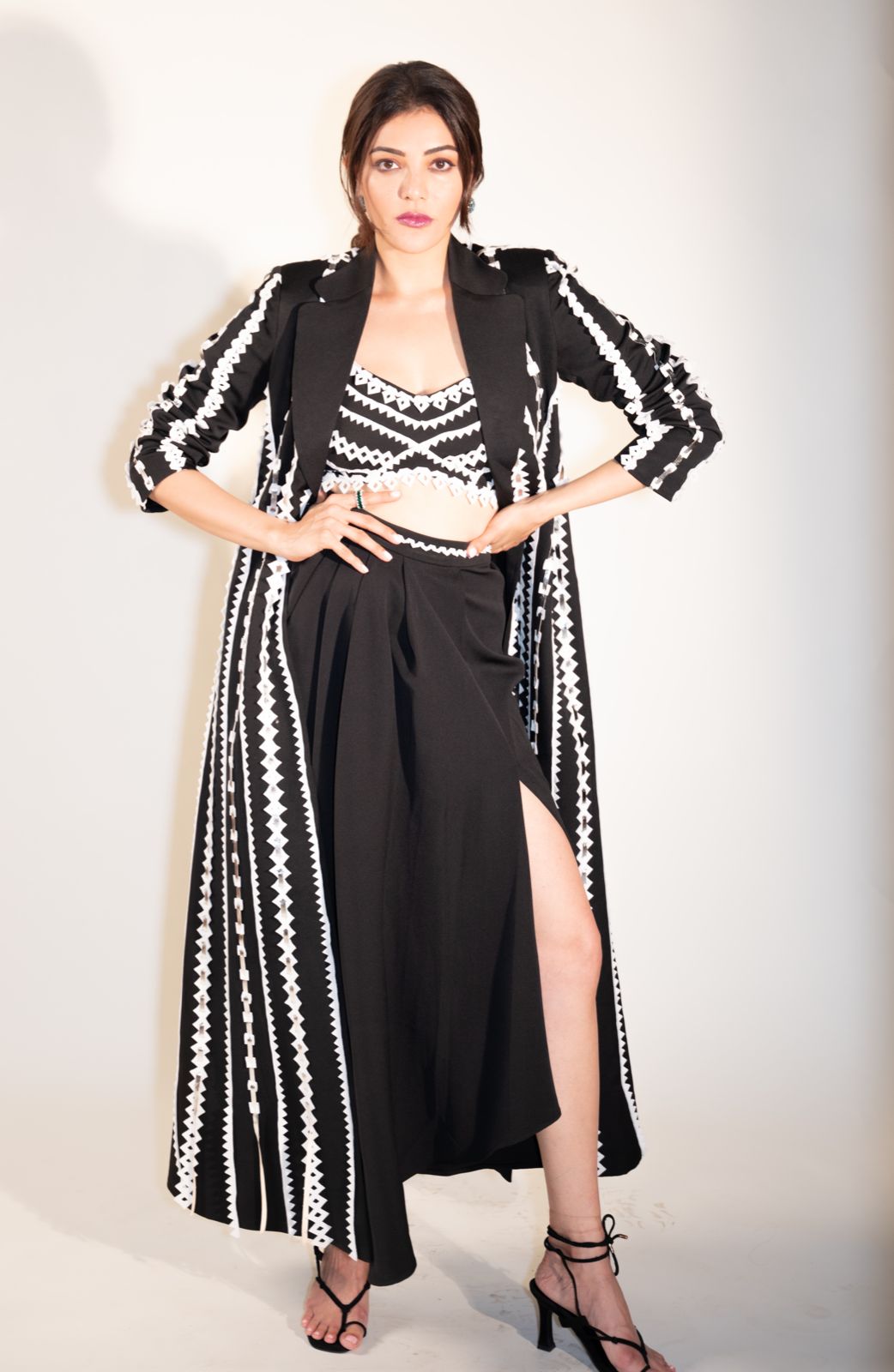 JASHNA Jacket With Drape Skirt