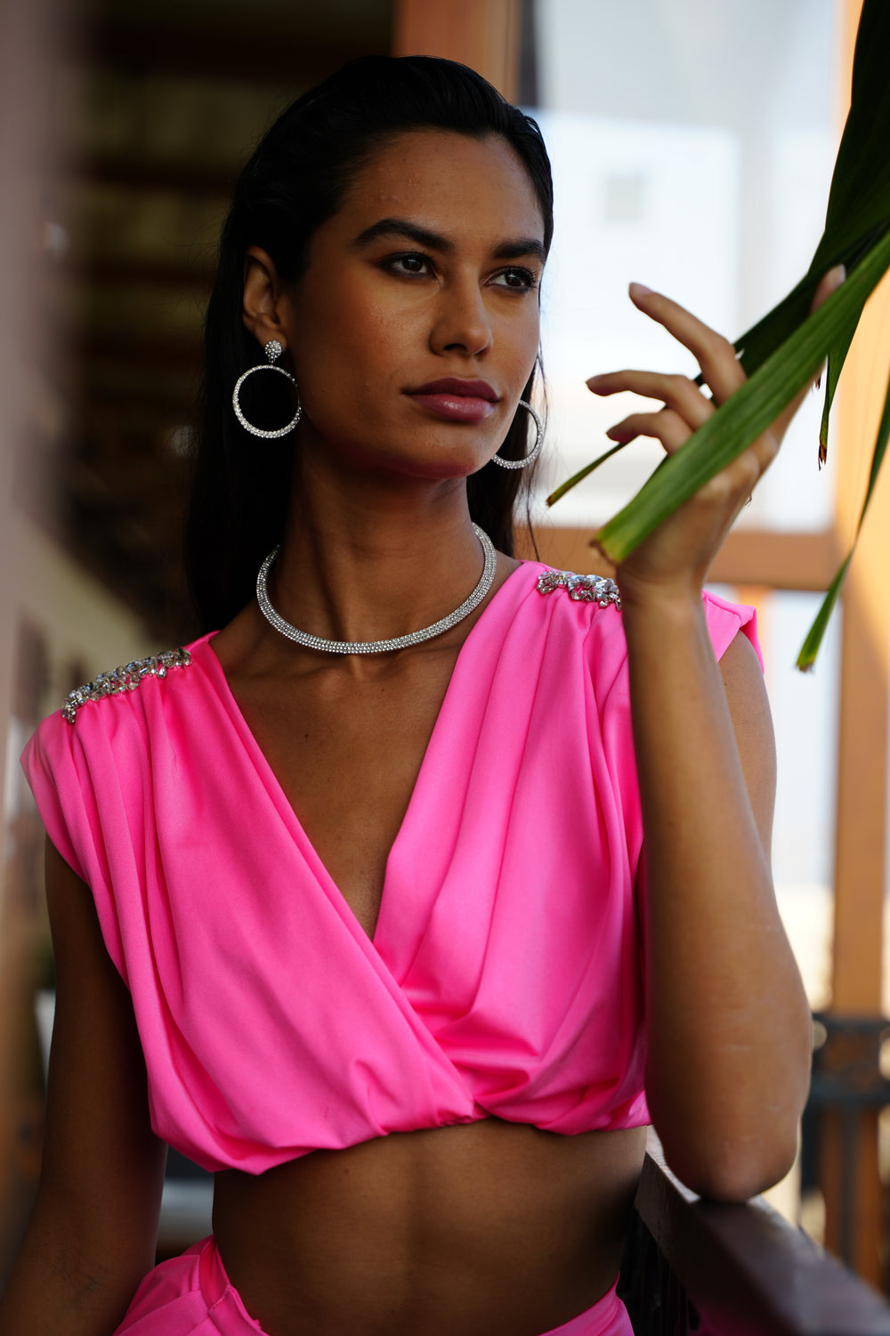 ZIVA Draped Top And Skirt