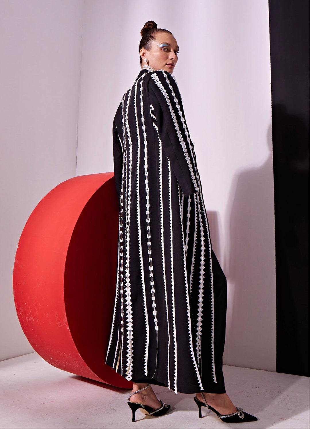 JASHNA Jacket With Drape Skirt