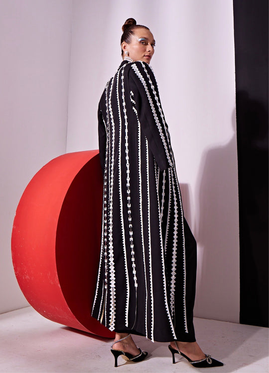 JASHNA Jacket With Drape Skirt