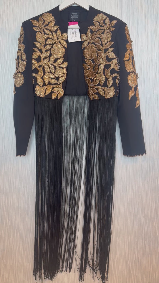 LAZIA fringe jacket & drape skirt