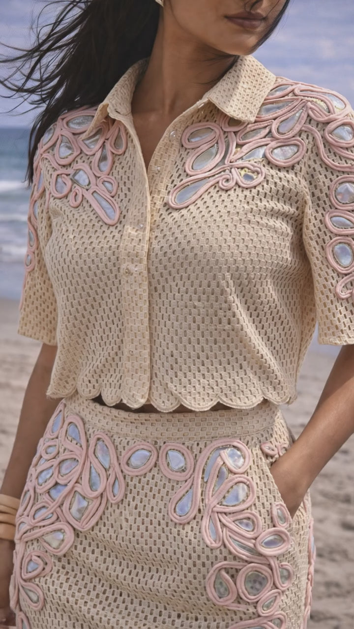 NOVA mesh skirt and top