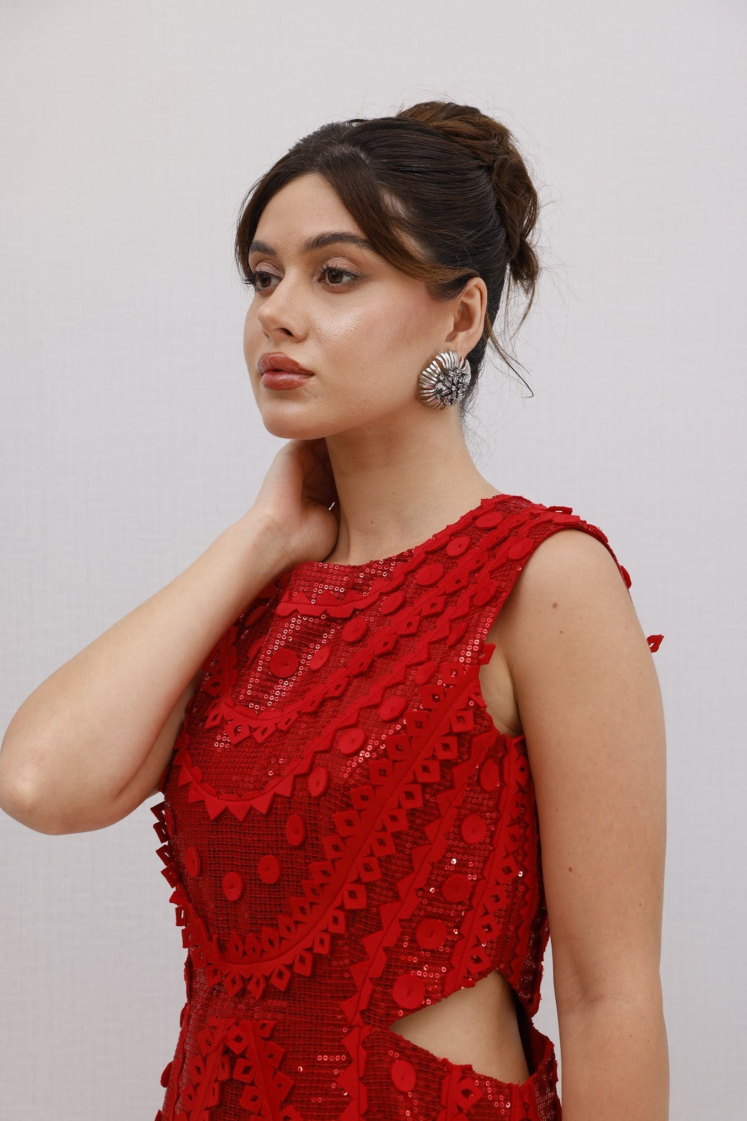 SAHA Sequinned Shift Dress