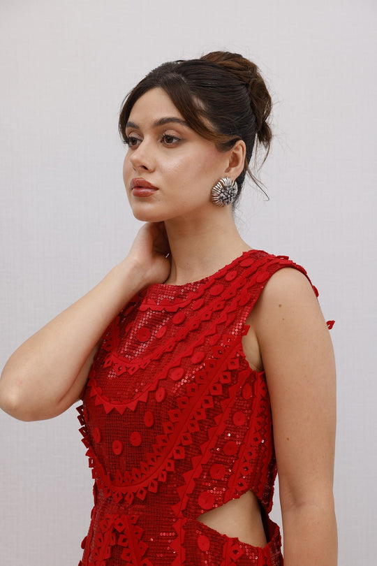 SAHA Sequinned Shift Dress