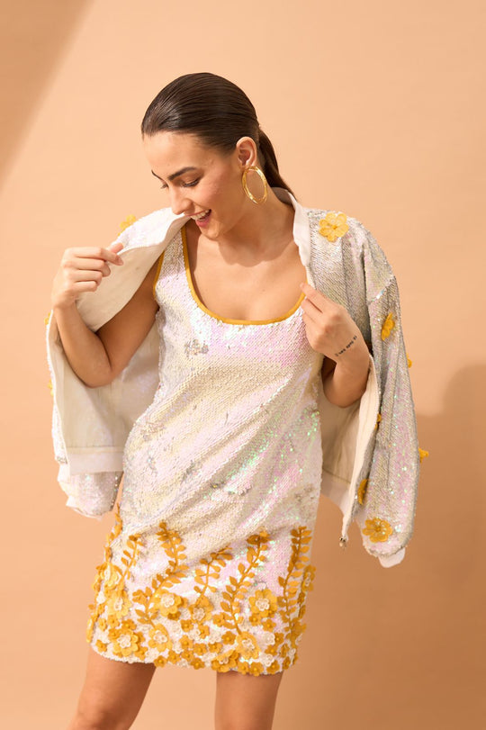 MALIHA Sequinned Dress And Bomber