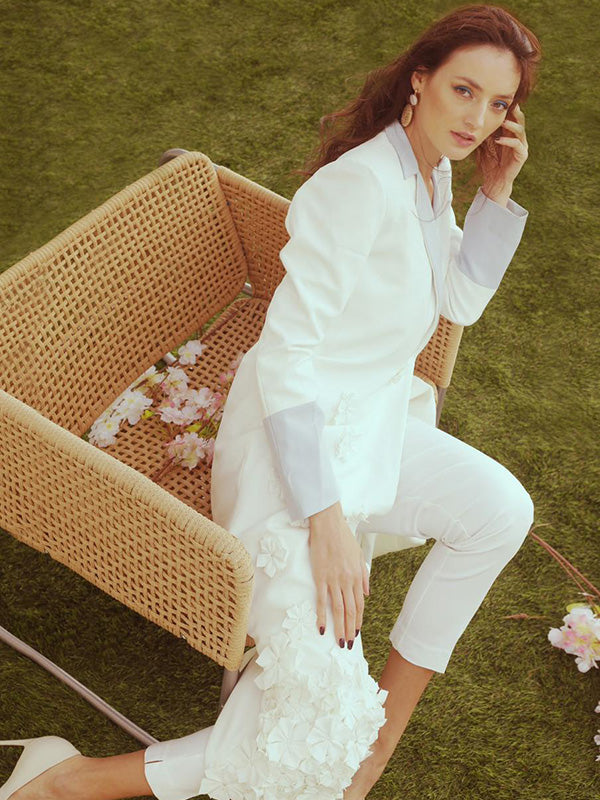 BOYA Floral Textured Blazer-Suit