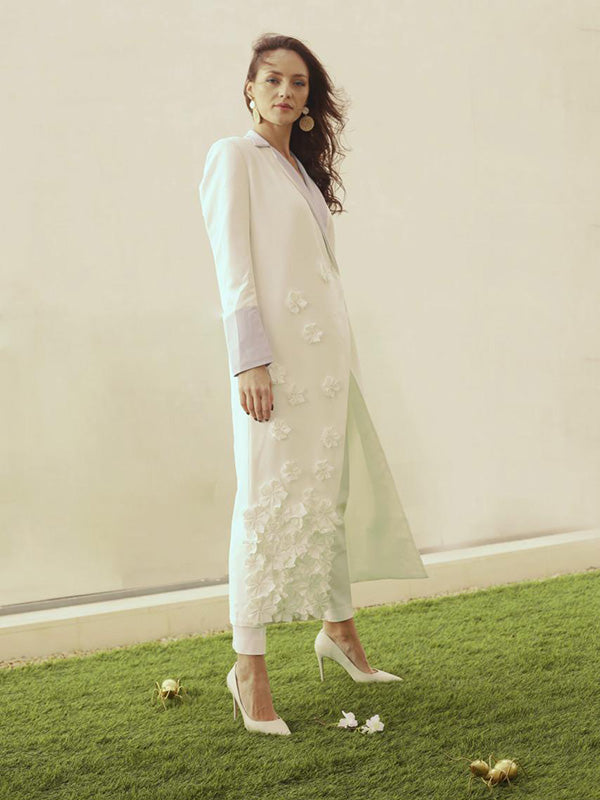BOYA Floral Textured Blazer-Suit