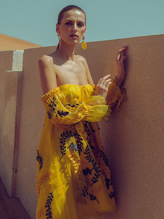 MOHA Organza Off Shoulder Dress