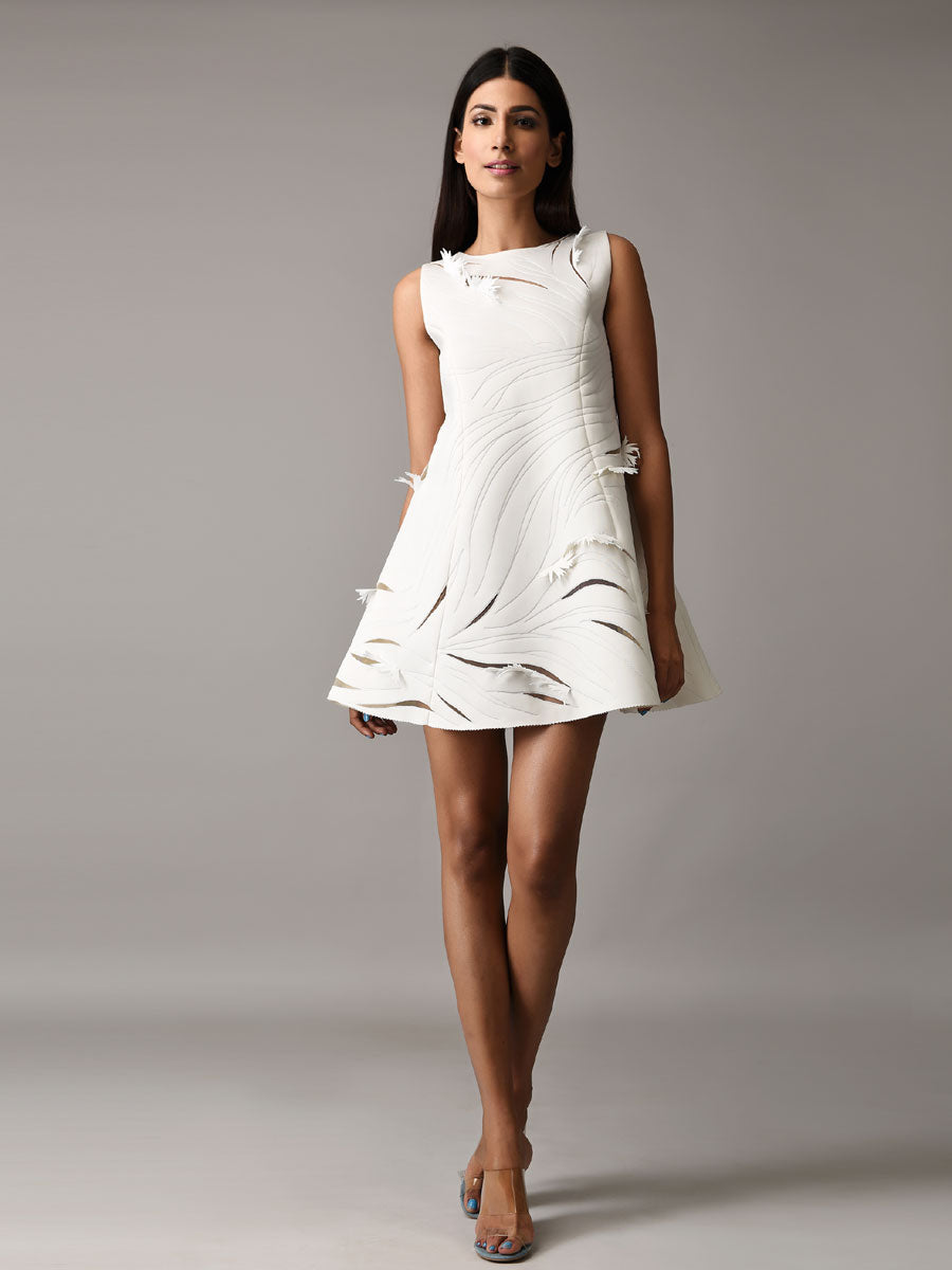 BFLY Cutwork Dress With 3D Appliqué