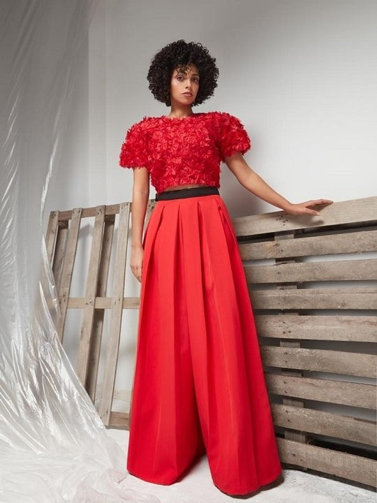 BLOOM(CR)01 Floral Appliqué Co-Ord Set