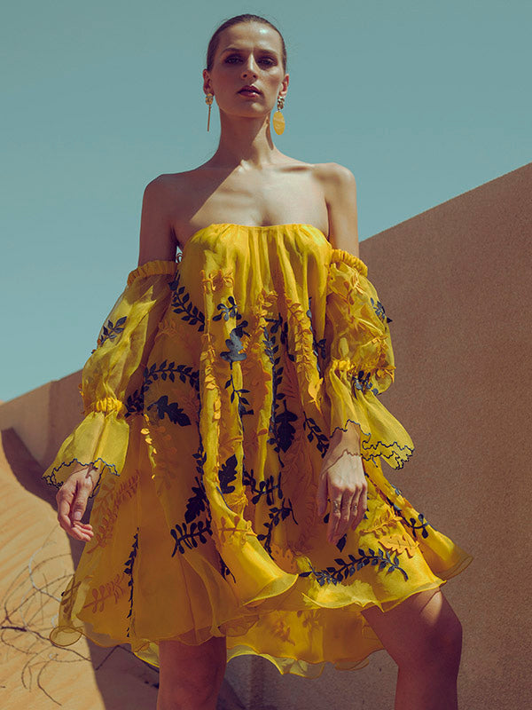 MOHA Organza Off Shoulder Dress
