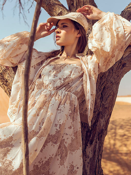 MAHE Chantilly Lace Cutwork Shirt
