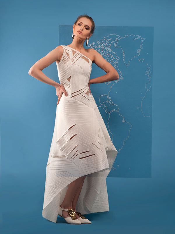 ISLA One-Shoulder Structured Dress