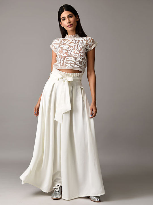 TRST - Tetris Organza Crop Top