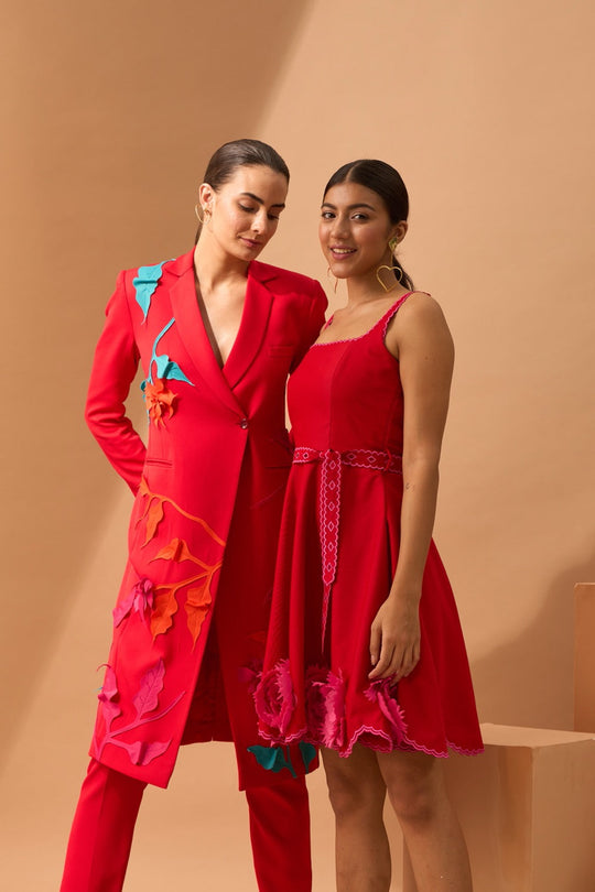 NAIRA Appliqué Blazer Suit