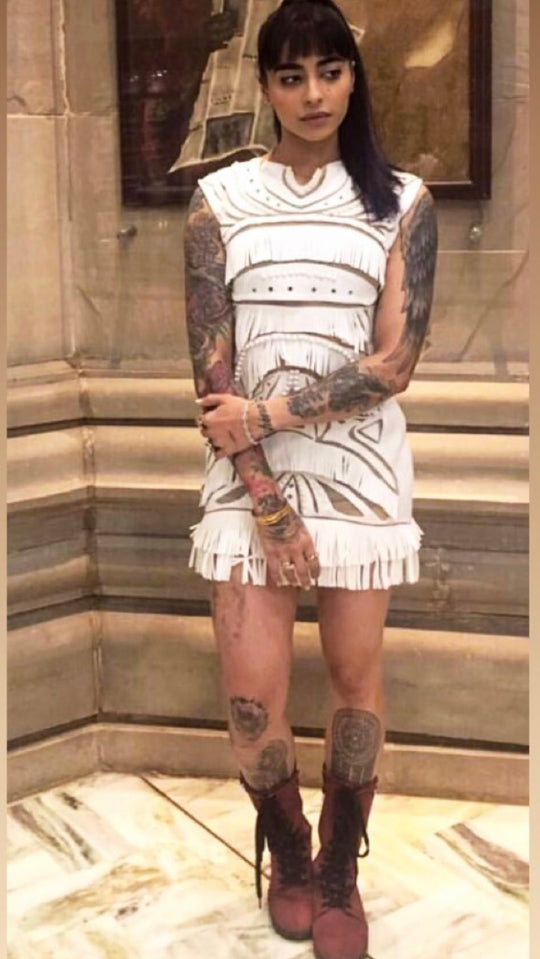 FRG Handcrafted Cutwork Dress
