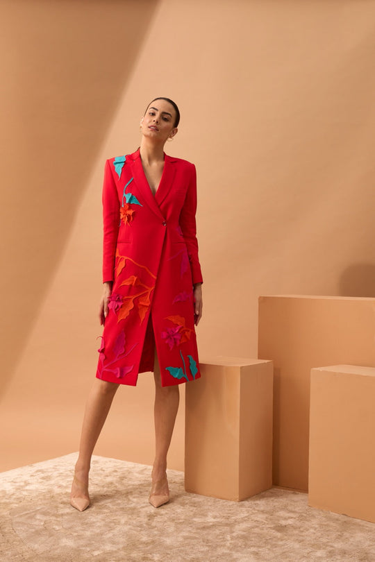 NAIRA Appliqué Blazer Suit