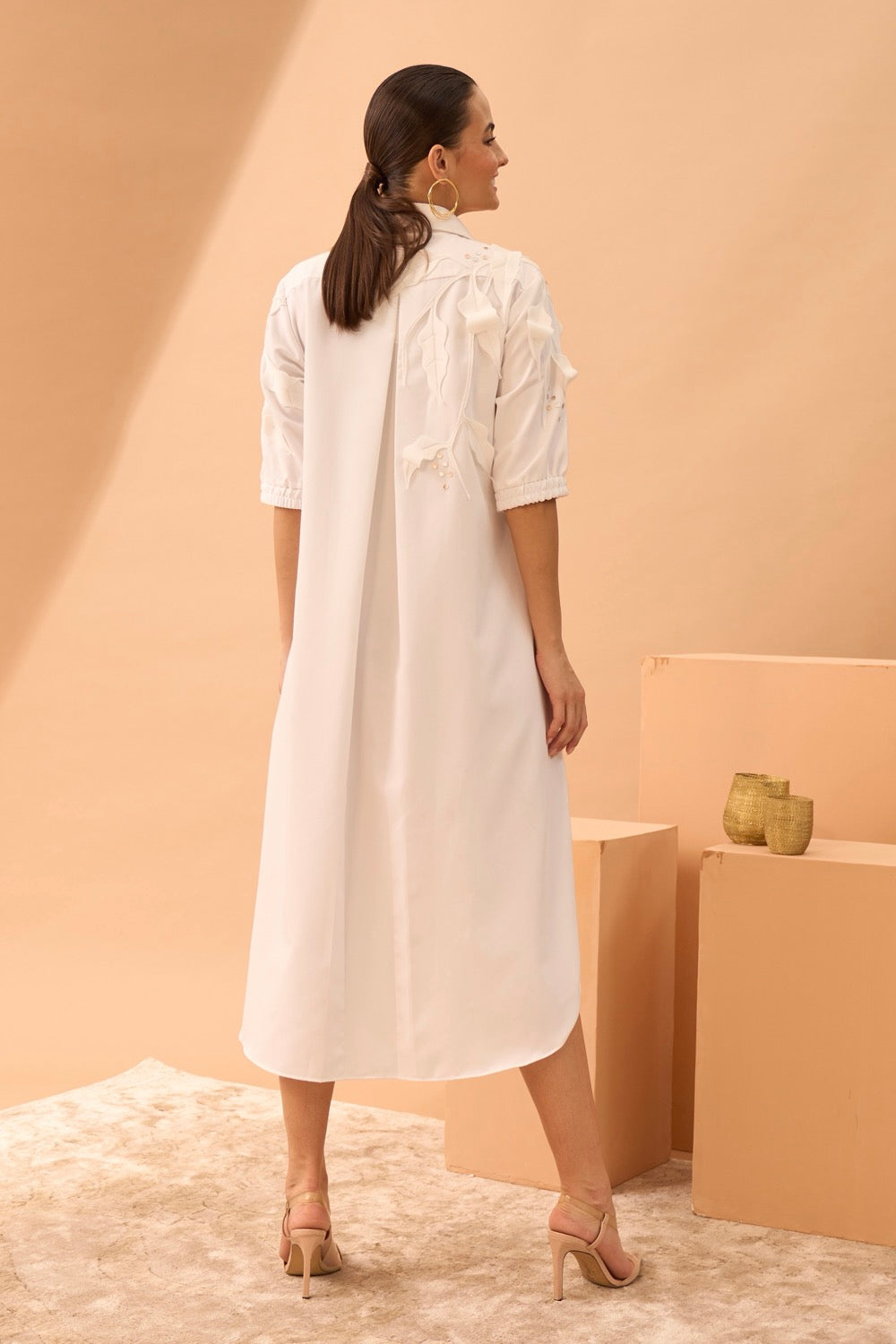 ALOHA 3D Appliqué Shirt-Dress