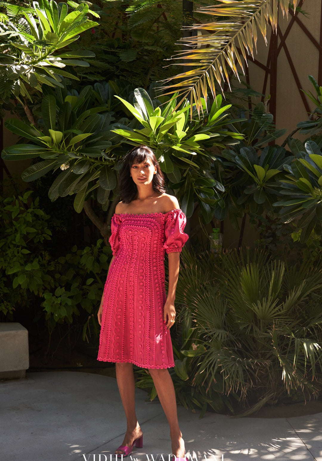 RANIA Sculpted Appliqué Dress