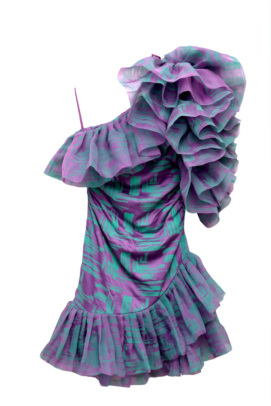 ARUBA Sculpted Ruffle Dress