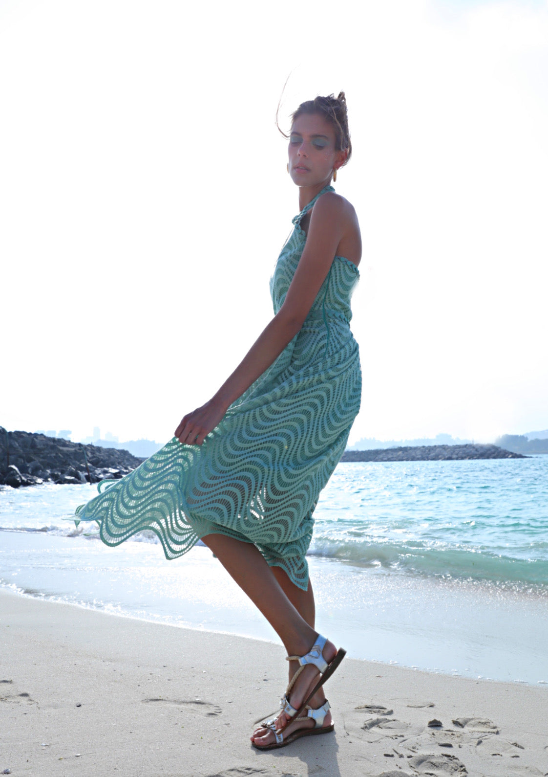 MISHA Scallop Dress