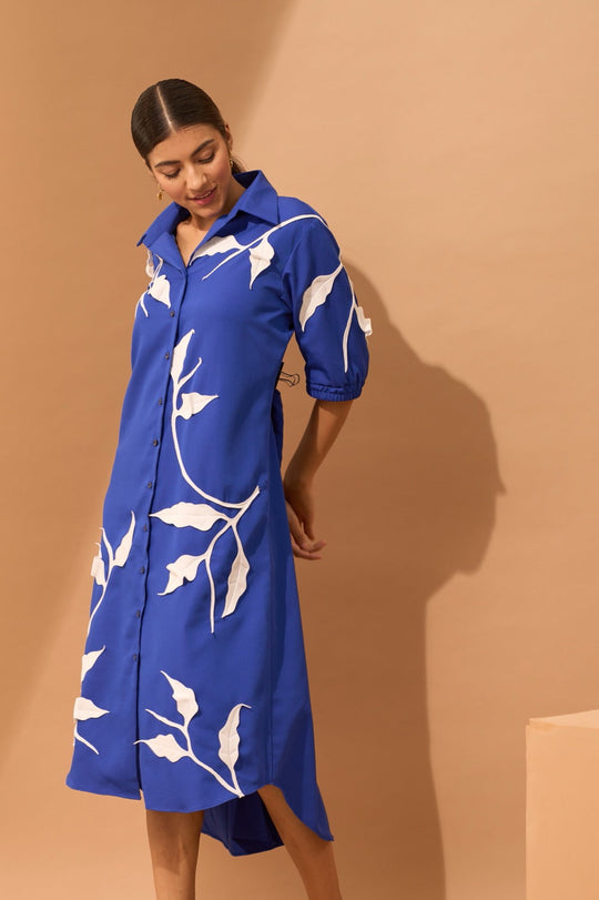 ALOHA Botanical Appliqué Shirtdress