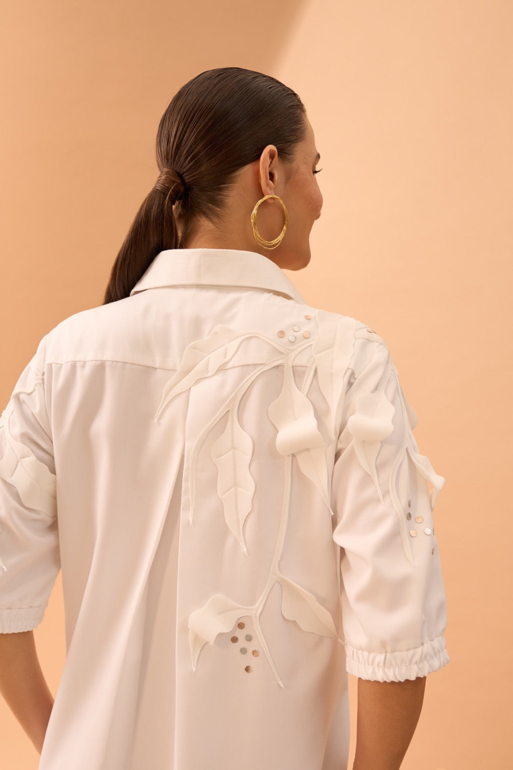 ALOHA 3D Appliqué Shirt-Dress