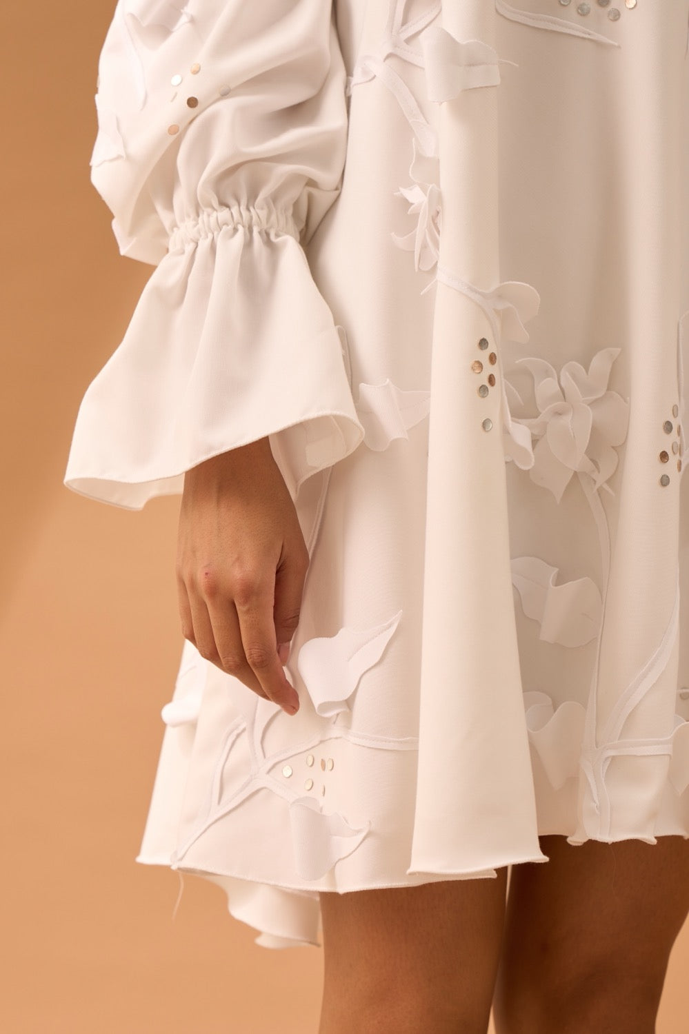 MALIA Floral Appliqué Dress