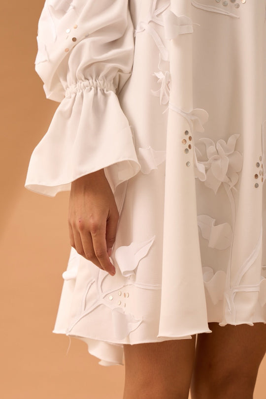MALIA Floral Appliqué Dress
