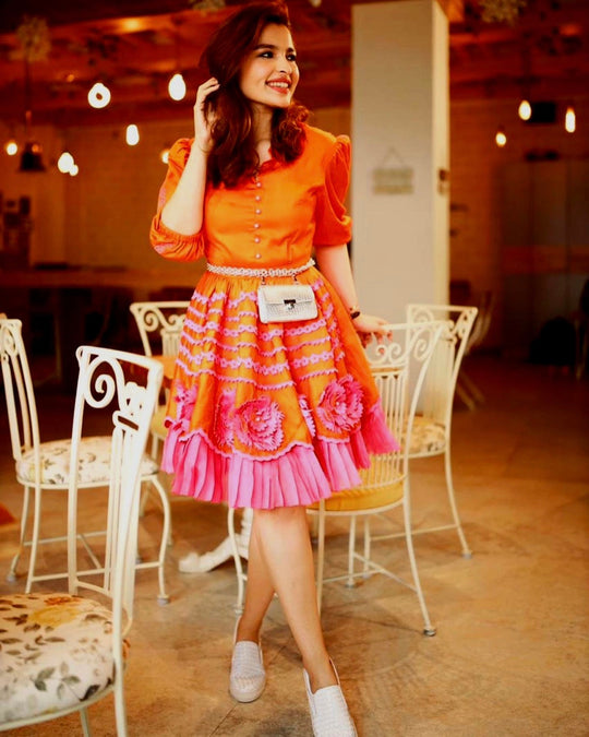 PALOMA Dress With 3D Roses