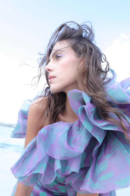 ARUBA Sculpted Ruffle Dress