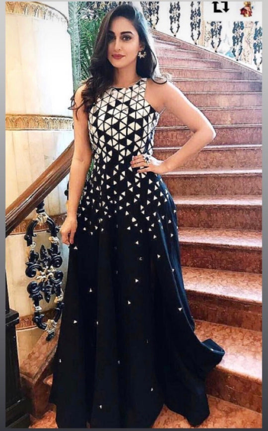 PARIS Gown With Metallic Applique
