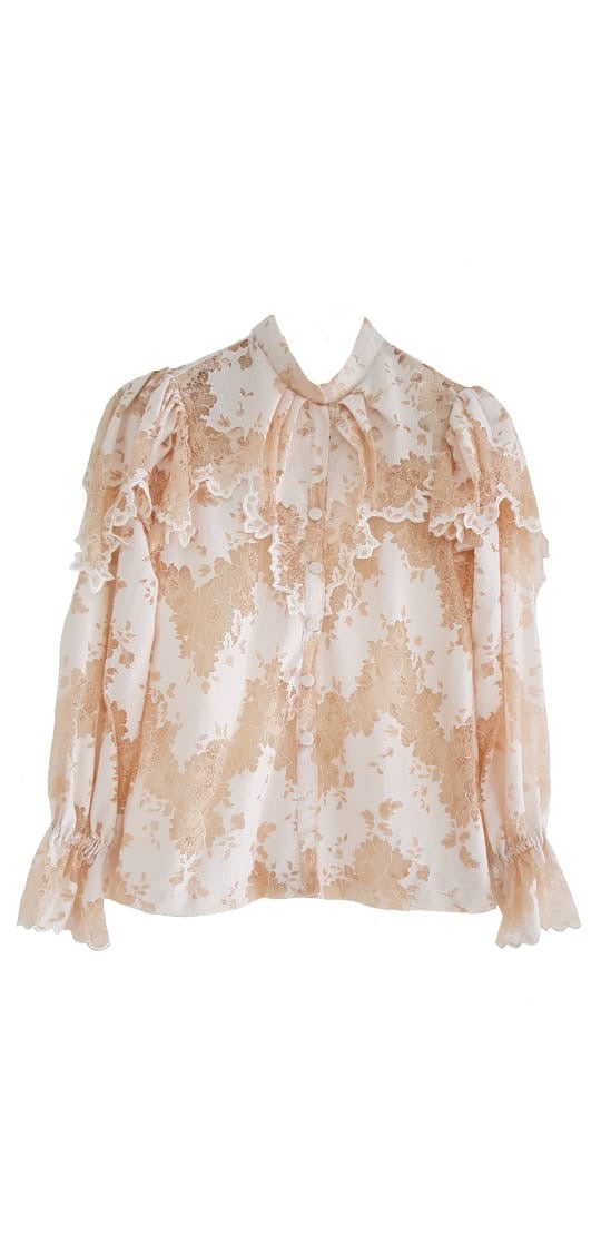 MAHE Chantilly Lace Cutwork Shirt