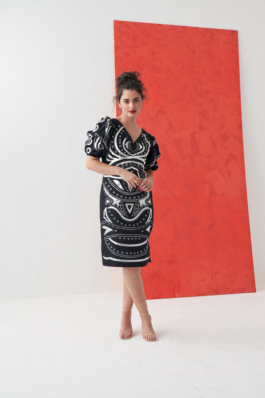 HANOI Silver Applique Dress