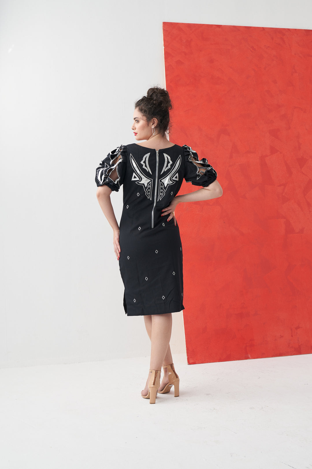 HANOI Silver Applique Dress