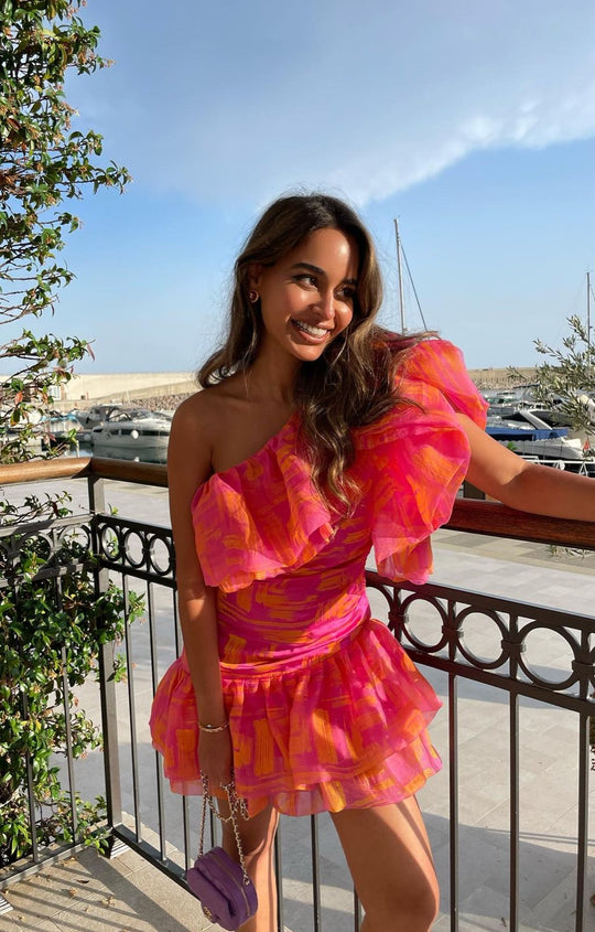 ARUBA Sculpted Ruffle Dress
