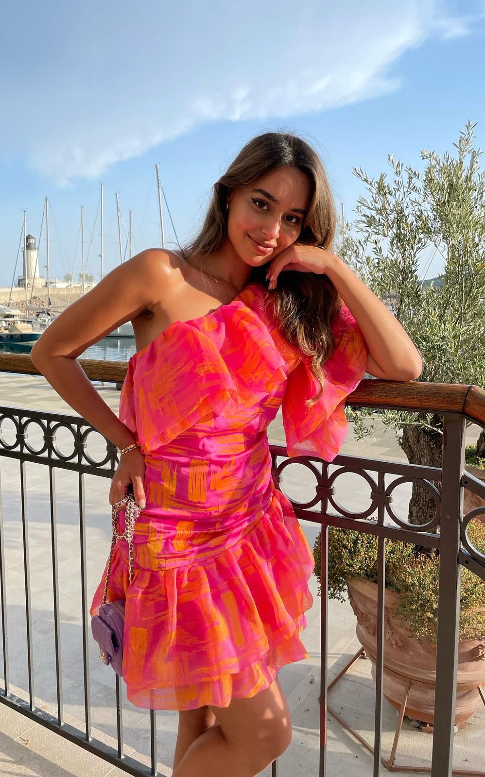 ARUBA Sculpted Ruffle Dress