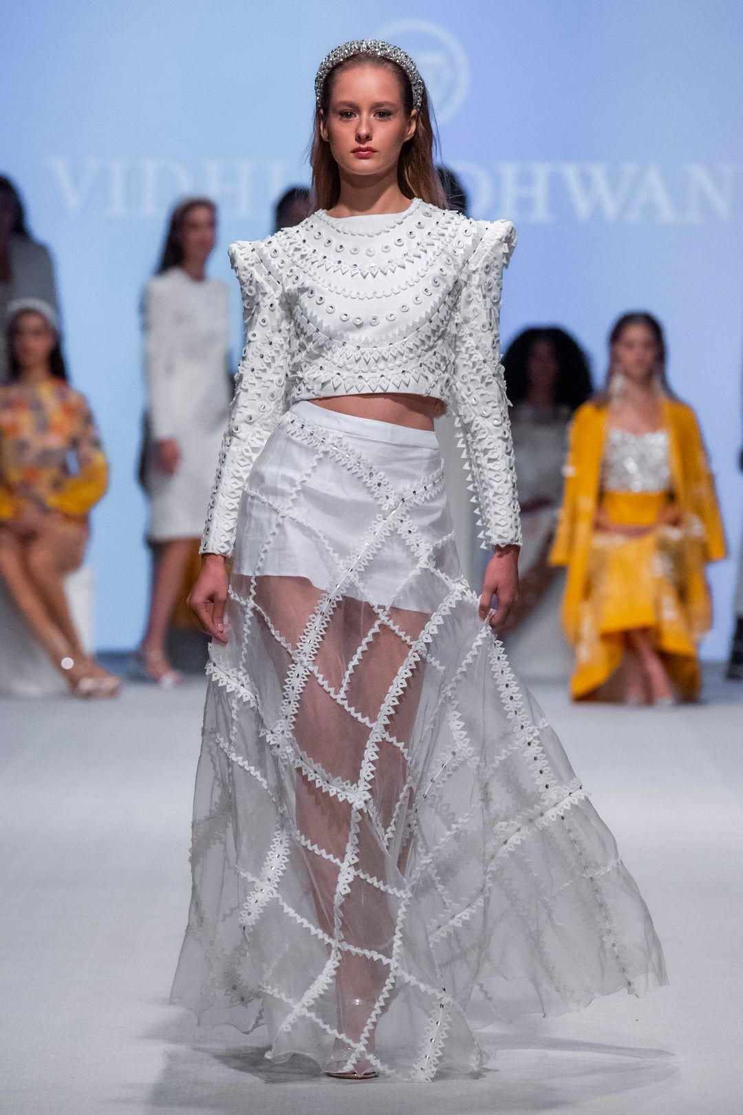 YAYA structured top and skirt