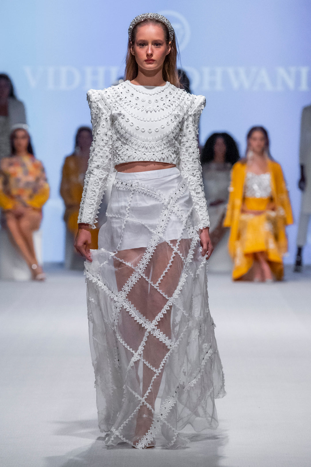 YAYA structured top and skirt