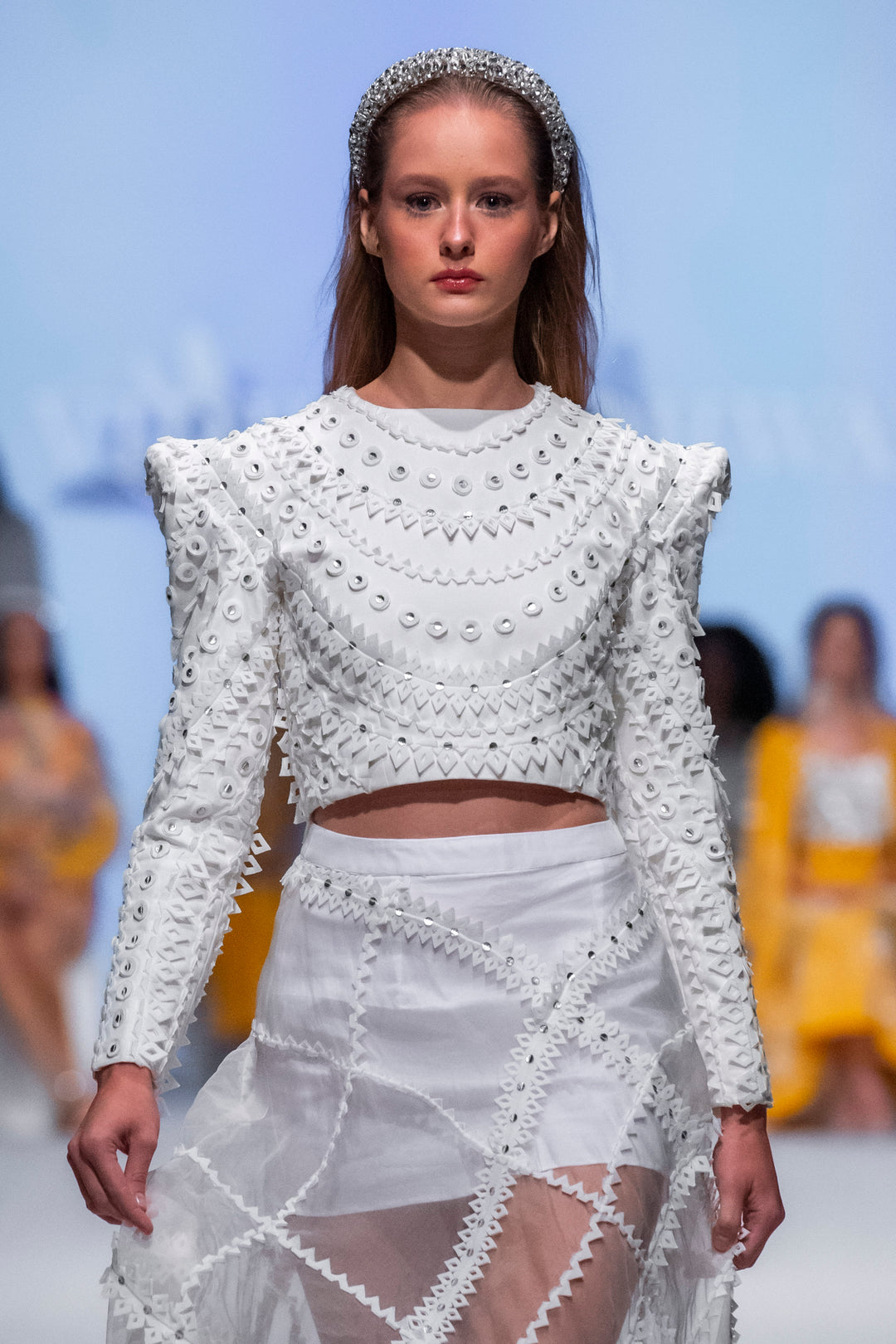 YAYA structured top and skirt
