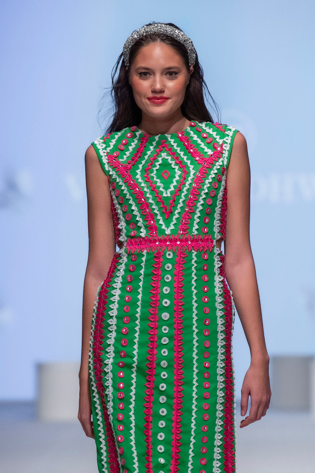 LINDA 3D Applique Dress