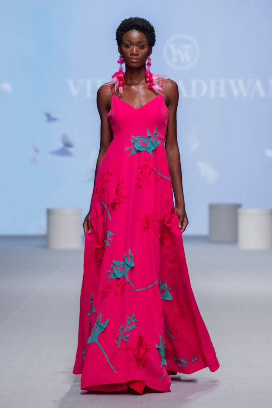 KIM Botanical Applique Gown