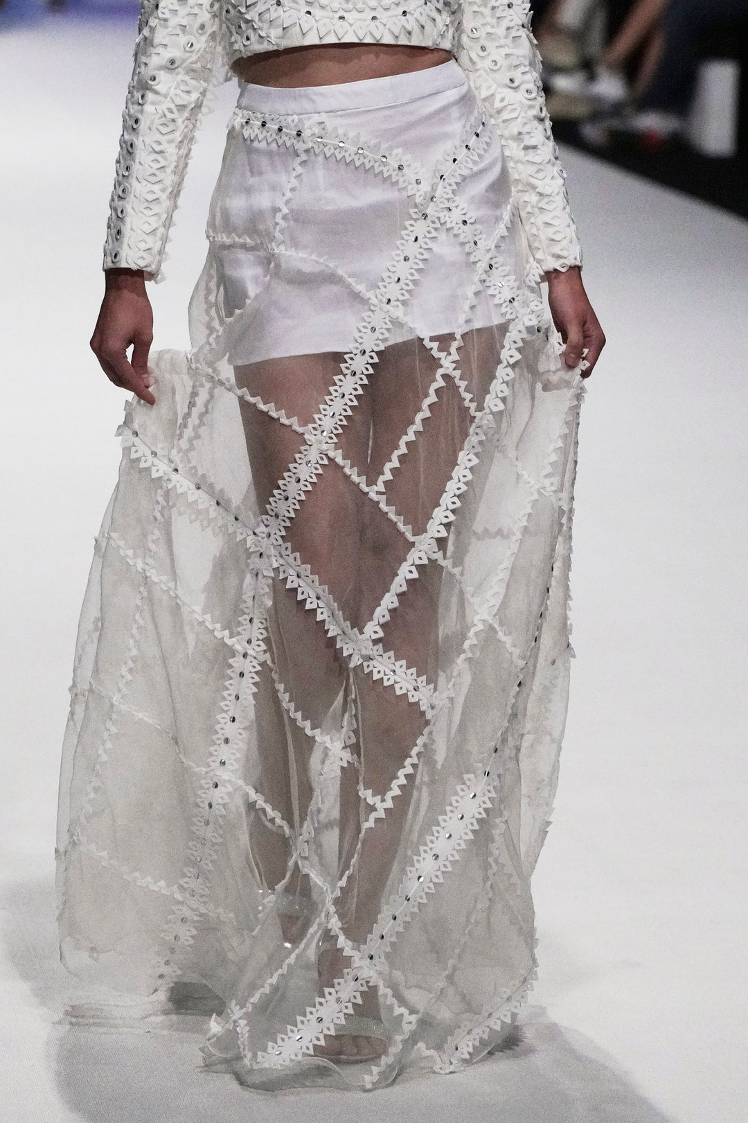 YAYA structured top and skirt