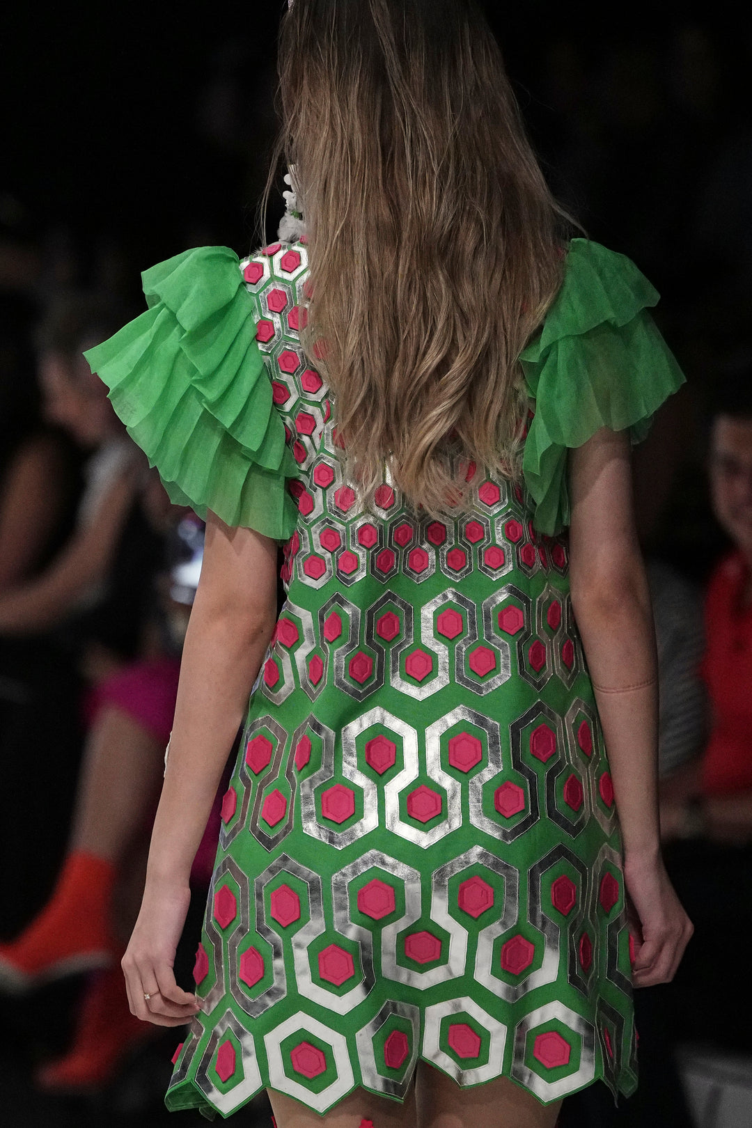 SULA Trapeze Dress With Metallic Applique