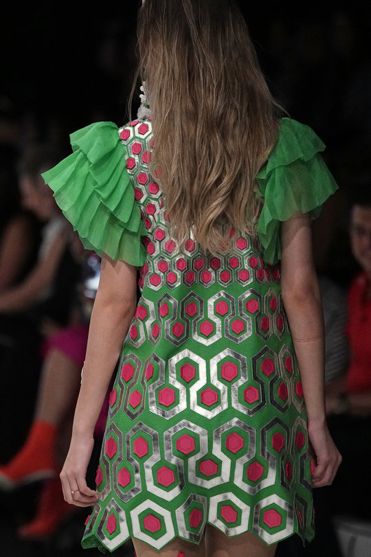 SULA Trapeze Dress With Metallic Applique