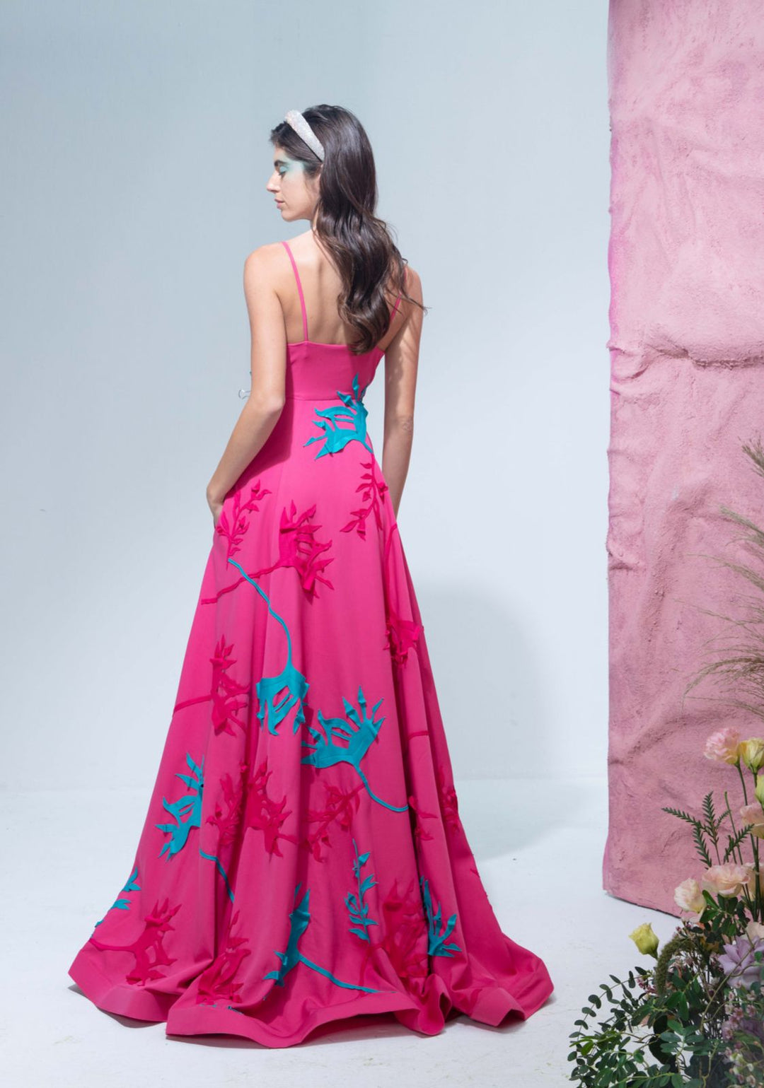 KIM Botanical Applique Gown